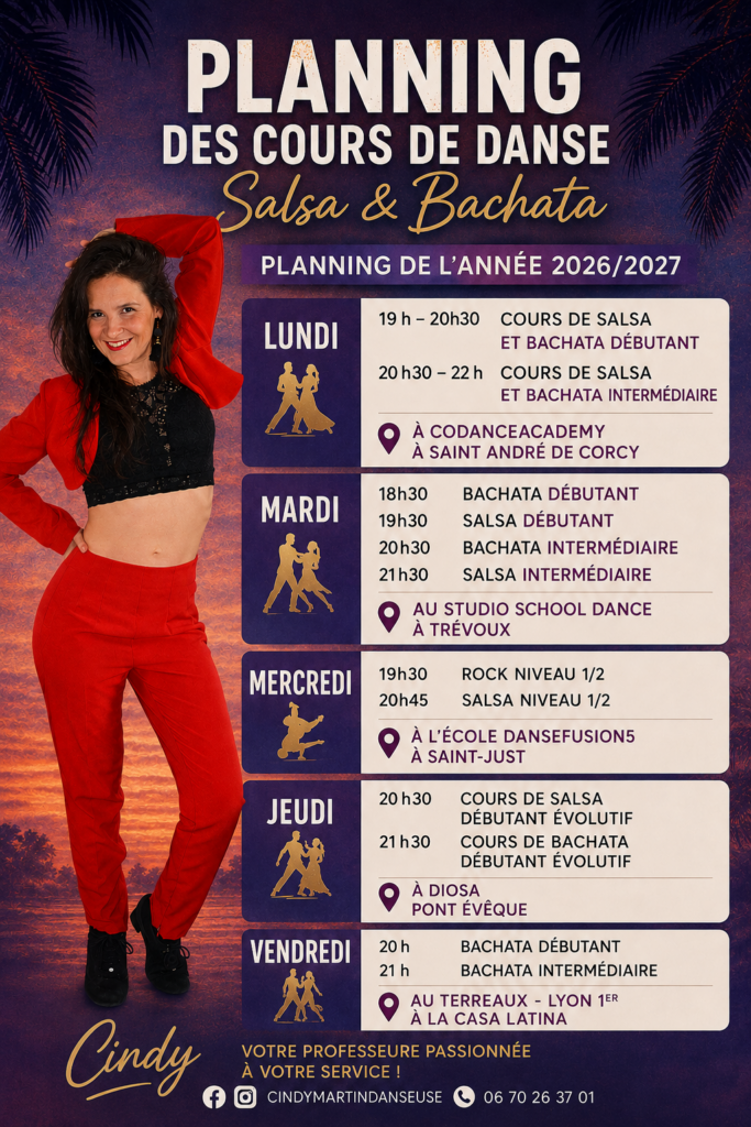 cours à l'année salsa ,bachata et rock